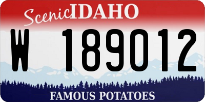 ID license plate W189012