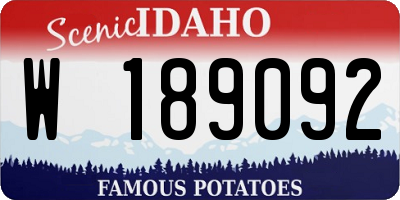 ID license plate W189092
