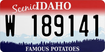 ID license plate W189141