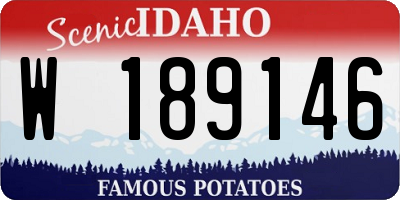 ID license plate W189146