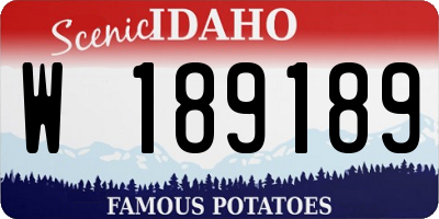 ID license plate W189189