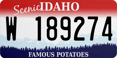 ID license plate W189274