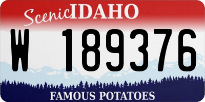 ID license plate W189376