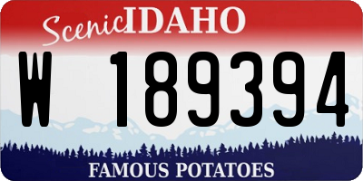 ID license plate W189394