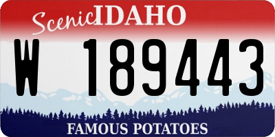 ID license plate W189443