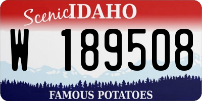 ID license plate W189508