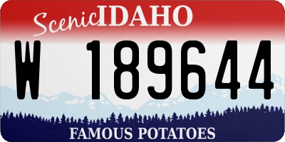 ID license plate W189644