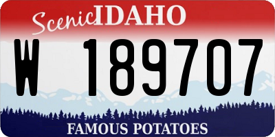 ID license plate W189707