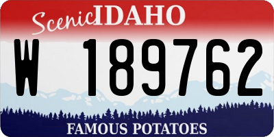 ID license plate W189762