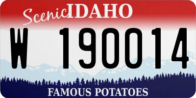 ID license plate W190014