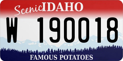 ID license plate W190018