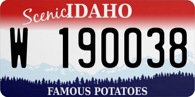 ID license plate W190038