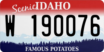 ID license plate W190076