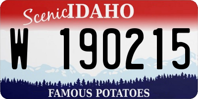 ID license plate W190215
