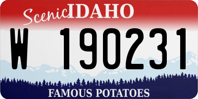 ID license plate W190231