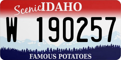 ID license plate W190257