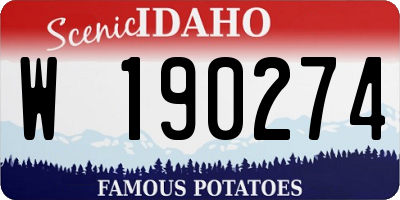 ID license plate W190274
