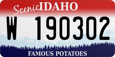 ID license plate W190302