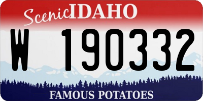 ID license plate W190332