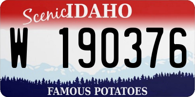 ID license plate W190376