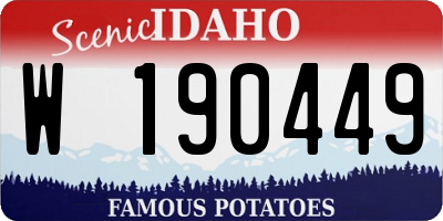 ID license plate W190449