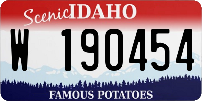 ID license plate W190454