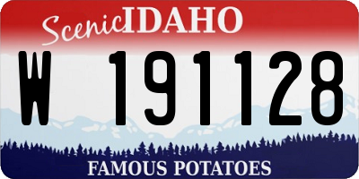 ID license plate W191128