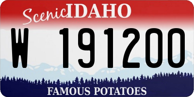 ID license plate W191200