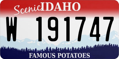 ID license plate W191747
