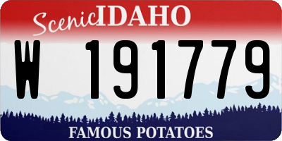 ID license plate W191779