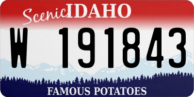 ID license plate W191843