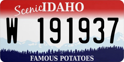 ID license plate W191937