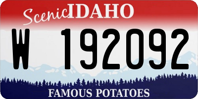 ID license plate W192092