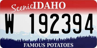 ID license plate W192394
