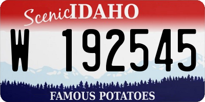 ID license plate W192545