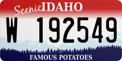ID license plate W192549