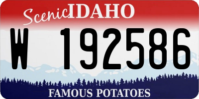 ID license plate W192586
