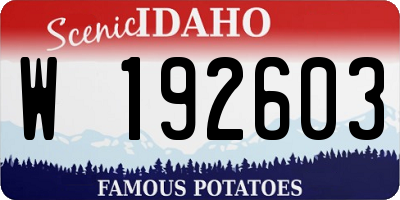 ID license plate W192603