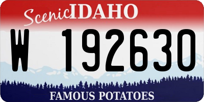 ID license plate W192630