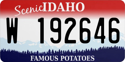 ID license plate W192646