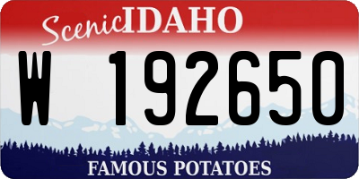 ID license plate W192650