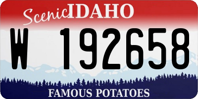 ID license plate W192658