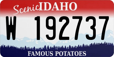 ID license plate W192737