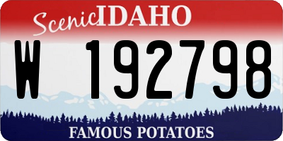 ID license plate W192798