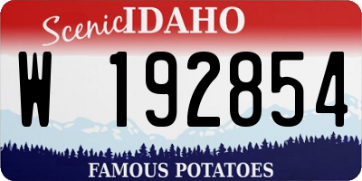 ID license plate W192854
