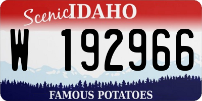ID license plate W192966