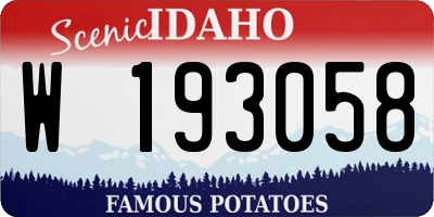 ID license plate W193058