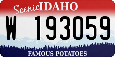 ID license plate W193059