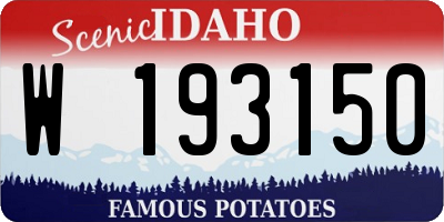 ID license plate W193150