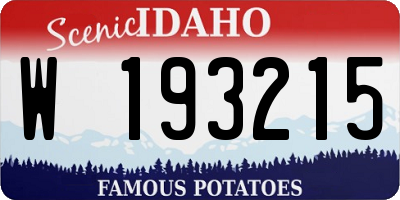 ID license plate W193215